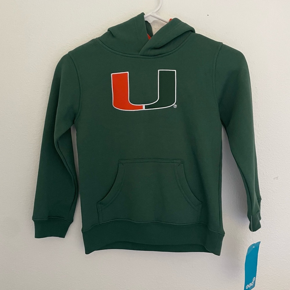 NWT University of Miami Hurricanes Kid Sweatshirt/hoodie
